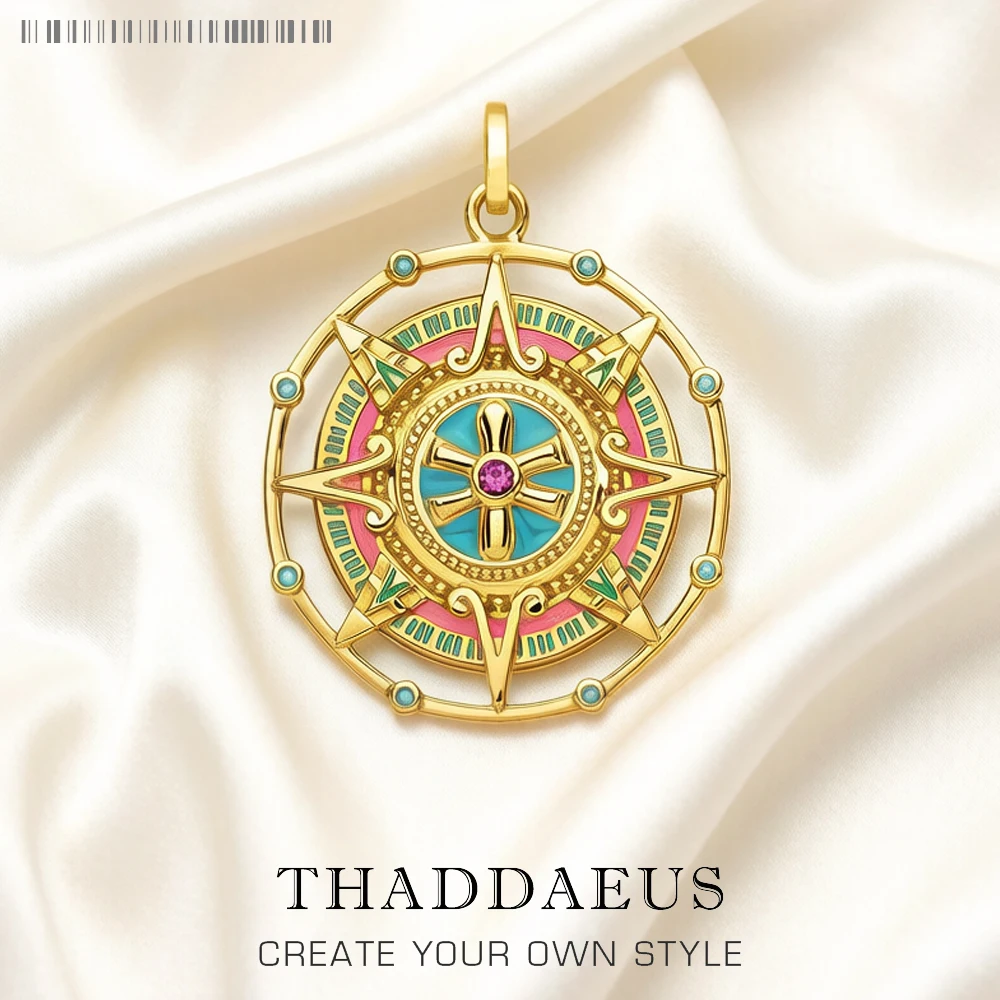 

Pendant Magic Aztec Amulet Summer Brand New Golden Jewelry Ethnic Pure 925 Sterling Silver Powerful Gift For Women Men