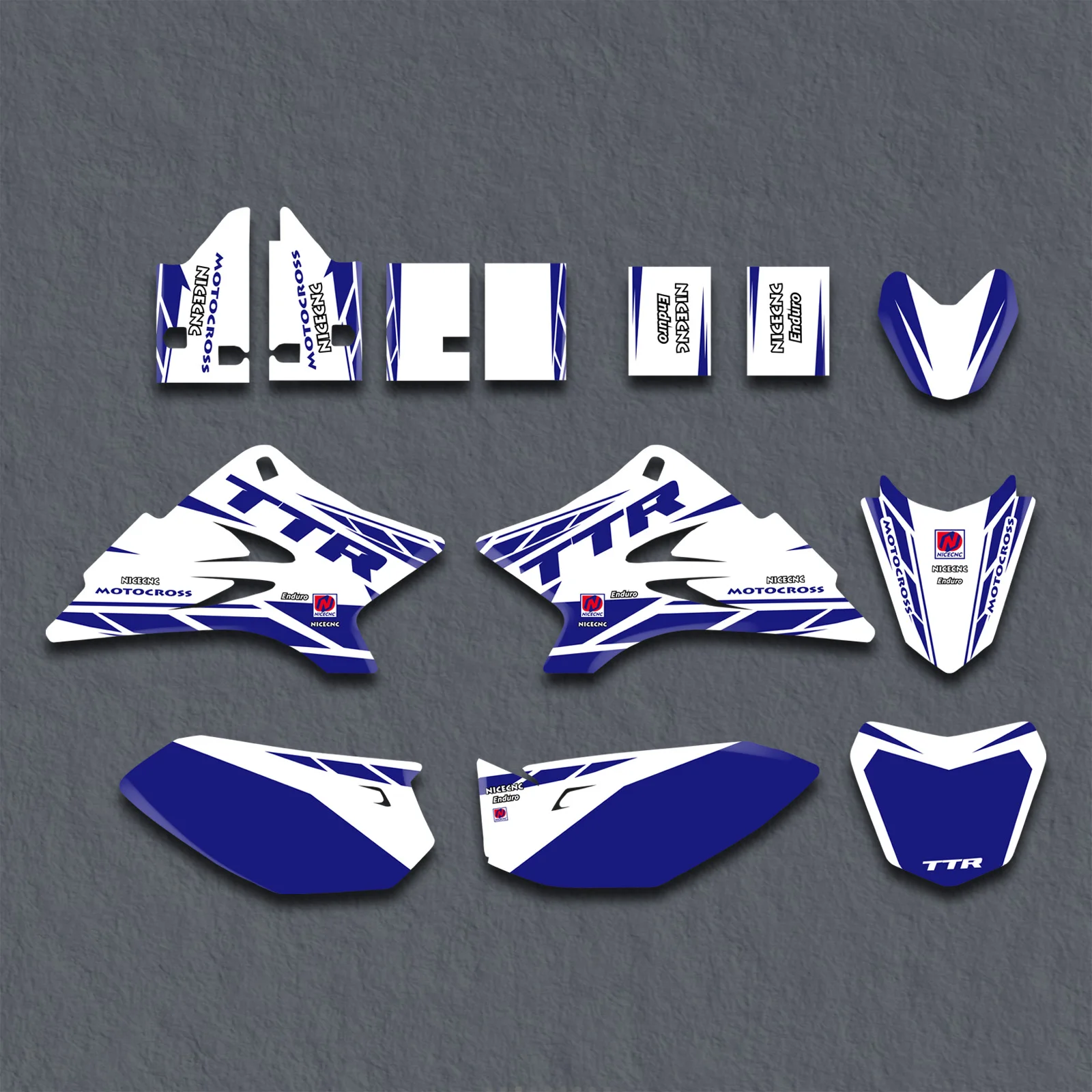 Motorcycle Graphics Background Decal Sticker For Yamaha TTR50 TTR 50 2006-2015 2007 2008 2009 2010 2011 2012 2013 2014 Customize