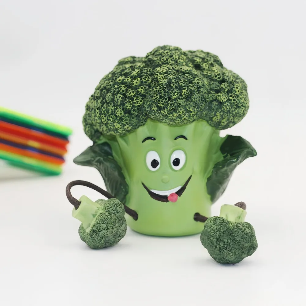 

Cartoon Fruit Vegetable Figurine Broccoli Potatoes Resin Crafts Carrots Desktop Ornaments Handicraft Cute Vegetable Statue Gift