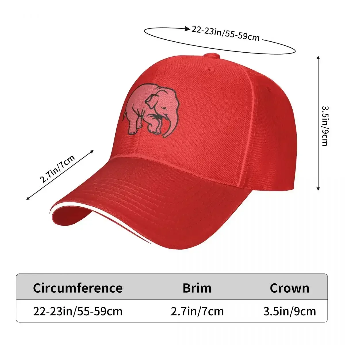 Delirium Elephant Baseball Caps Snapback Fashion Baseball Hats Breathable Casual Outdoor Unisex Polychromatic Customizable