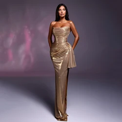 Thinyfull 2025 Mermaid Prom Evening Dresses Stapless Floor Length Night Dress Formal Night Cocktail Party Prom Gowns Plus Size