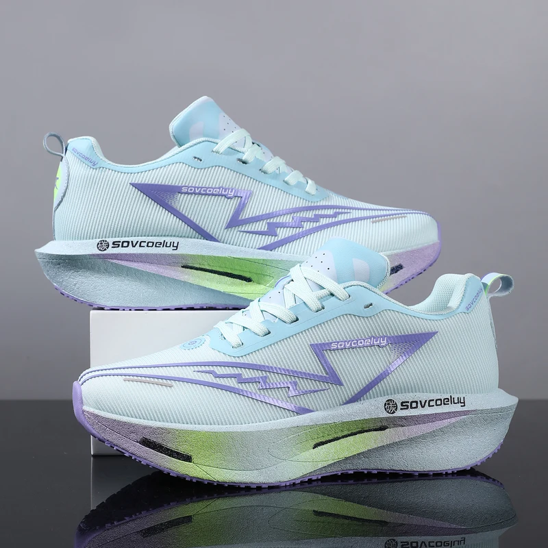 

Men Running Shoes Carbon Plate Marathon Speciality Sports Breathable Lightweight Women's Comfortable Nonskid Leisure Sneakers