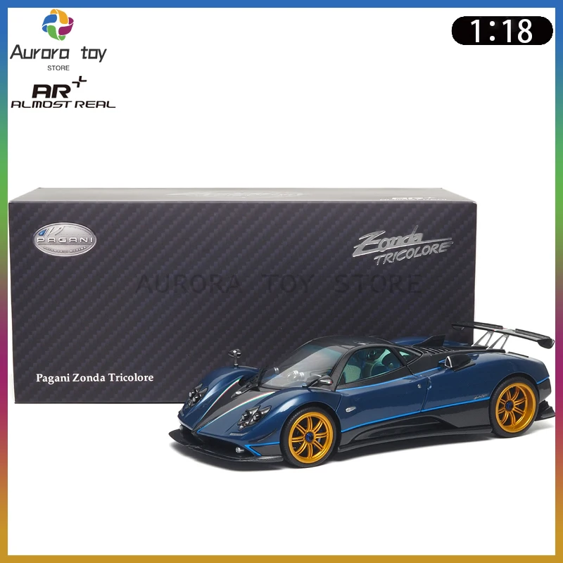 New Almost Real Car Model 1/18 Pagani Zonda Tricolore Car Model Full-open Alloy Simulate Car Ornament Custom Collection Toy Gift