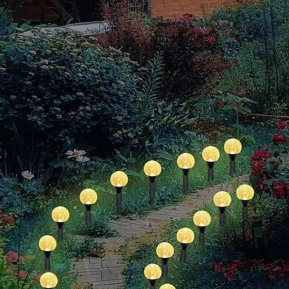 Waterproof Solar Bubble Ball Lamp String Outdoor Garden Lawn Stake Lights For Christmas Festival Party Garden Decoration