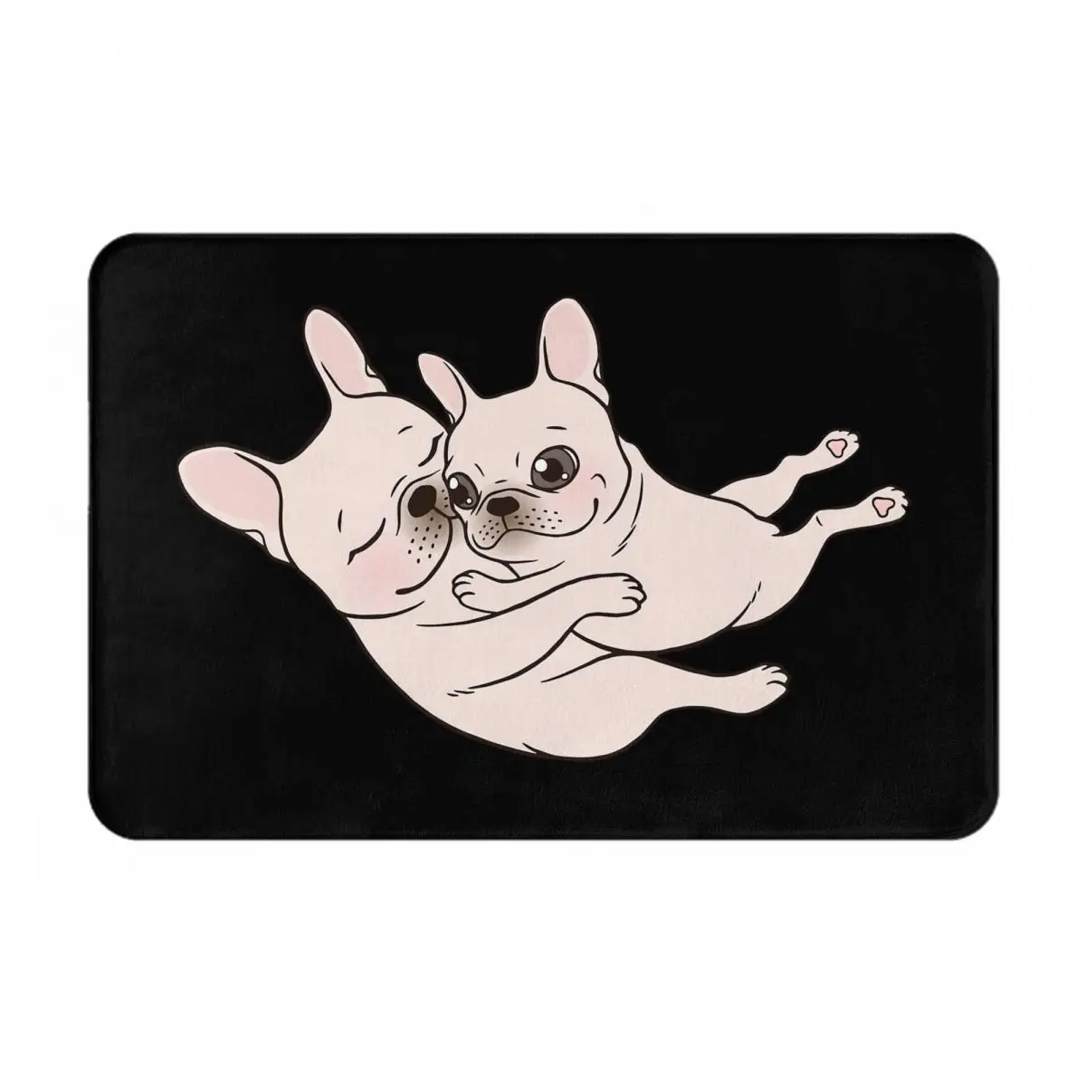 Frenchie Doormat Rug carpet Mat Footpad Bath mat Non-slip toilet Balcony Parlor durable Washable