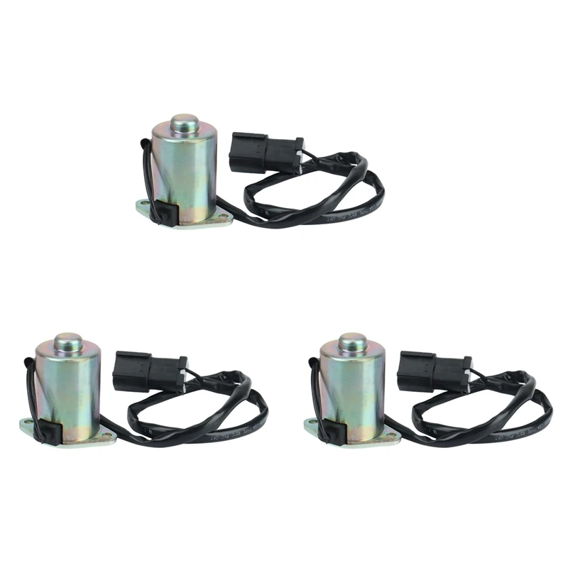 3X For Komatsu PC200-6 (6D102) Safety Lock Rotary Rotary Solenoid Valve Part Number 206-60-51130 2066051130