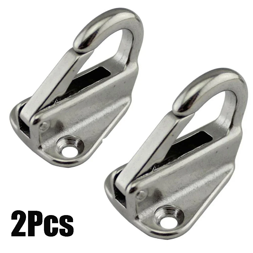 2PCS 316 Stainless Steel Fending Hook Spring Clip Fender Eye Hooks Marine Boat Hardware Accessories Sail Tug Fender Hook