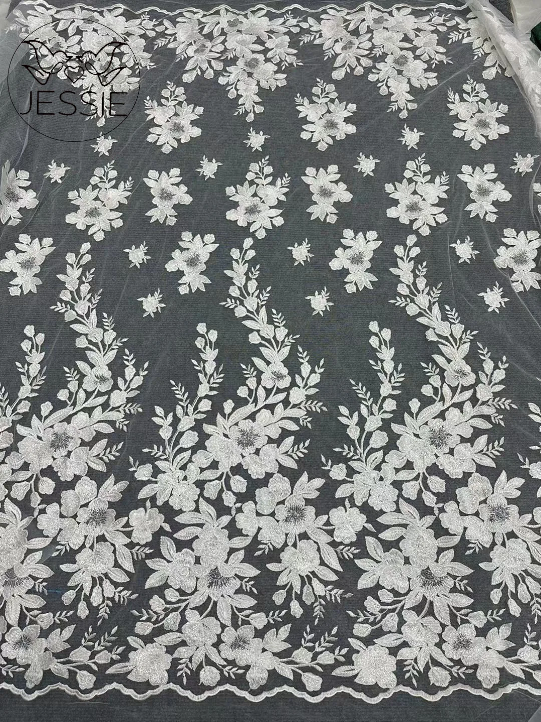 

New Design High Quality 2024 African Nigerian Lace Fabric With 3D Embroidery Evening Gown Customization For Sewing Women 5 Yards