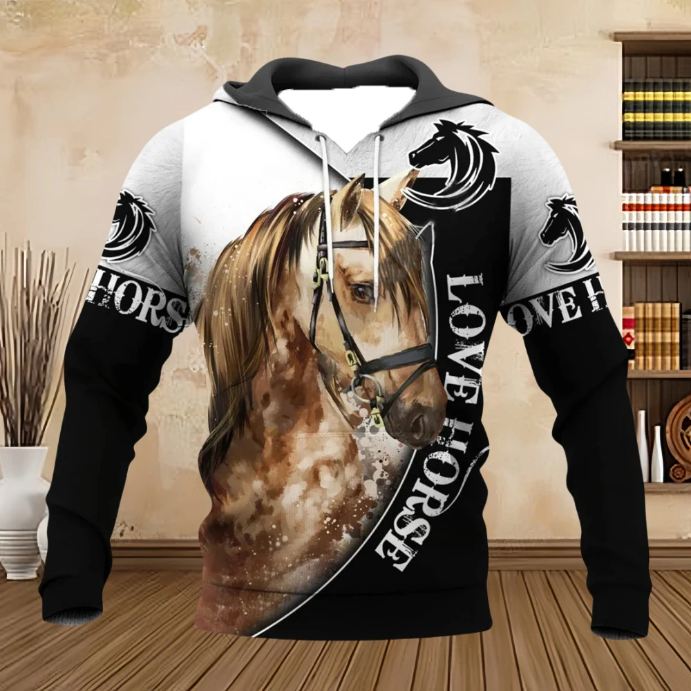 

Толстовки с 3D принтом лошади и животных для мужчин и женщин, модная уличная одежда, толстовки с капюшоном, спортивный костюм большого размера, пуловеры, мужская одежда