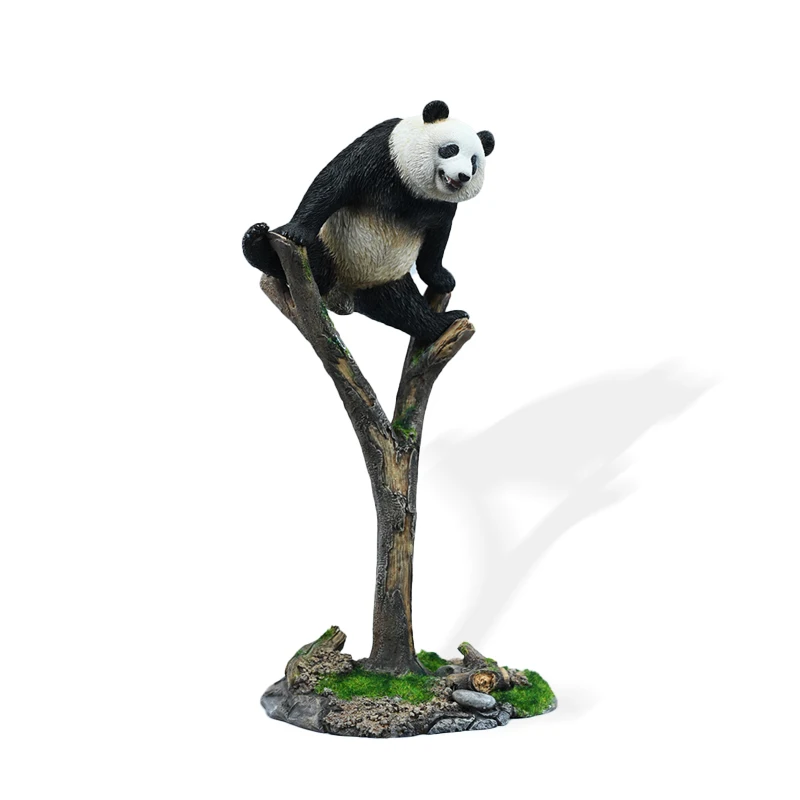 JXK – Figurines d'animaux Panda, échelle 1/12, modèle de plate-forme de coffre d'arbre pour figurines de jouets de 6 pouces, cadeaux pour animaux de compagnie, objets de collection