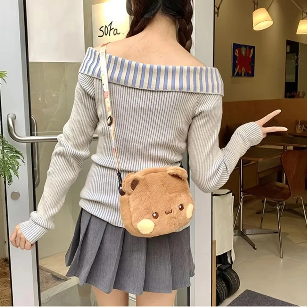 Cute Bubu Dudu Plush Backpack Yier Panda Bear Crossbody Bag Kawaii Coin Purses Shoulder Bag Soft Plushies for Girlfriend Gift