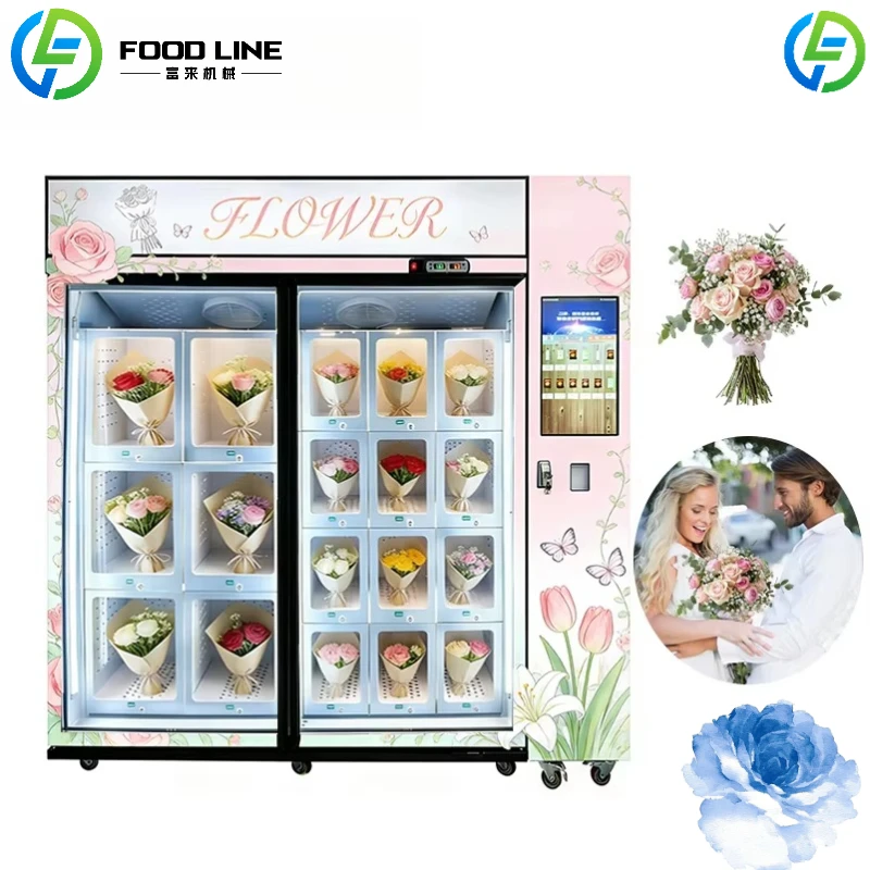 

Customized Flower Vending Machine Automatic Refrigerated Floral Dispenser Intelligent Control System Consumption Business Use