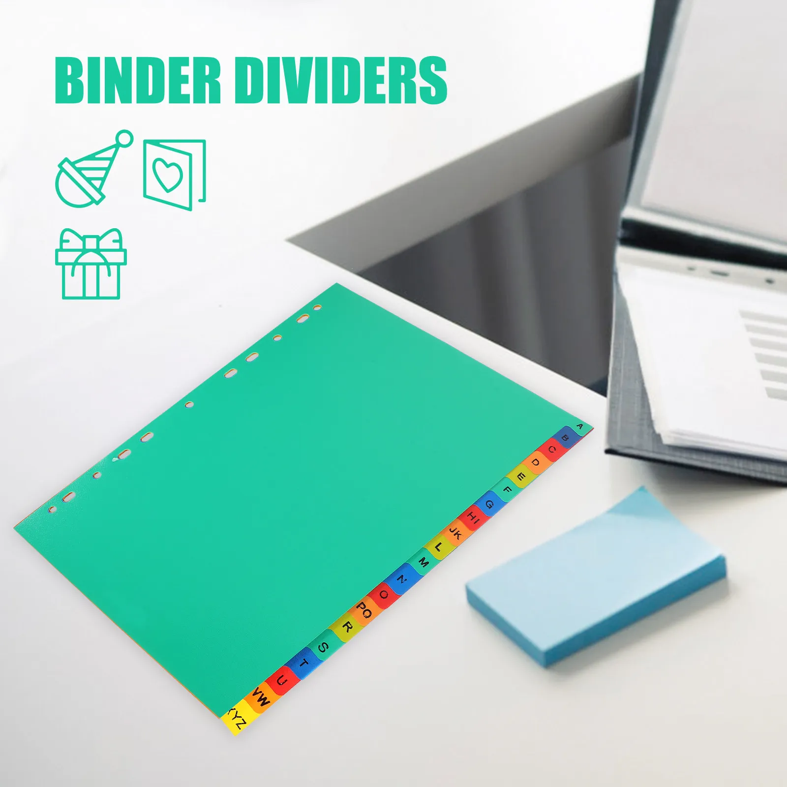 

20Pcs Notebook Index Dividers PP Plastic Binder Dividers for Loose-Leaf Files Planners Classification Tabs Office Page Markers
