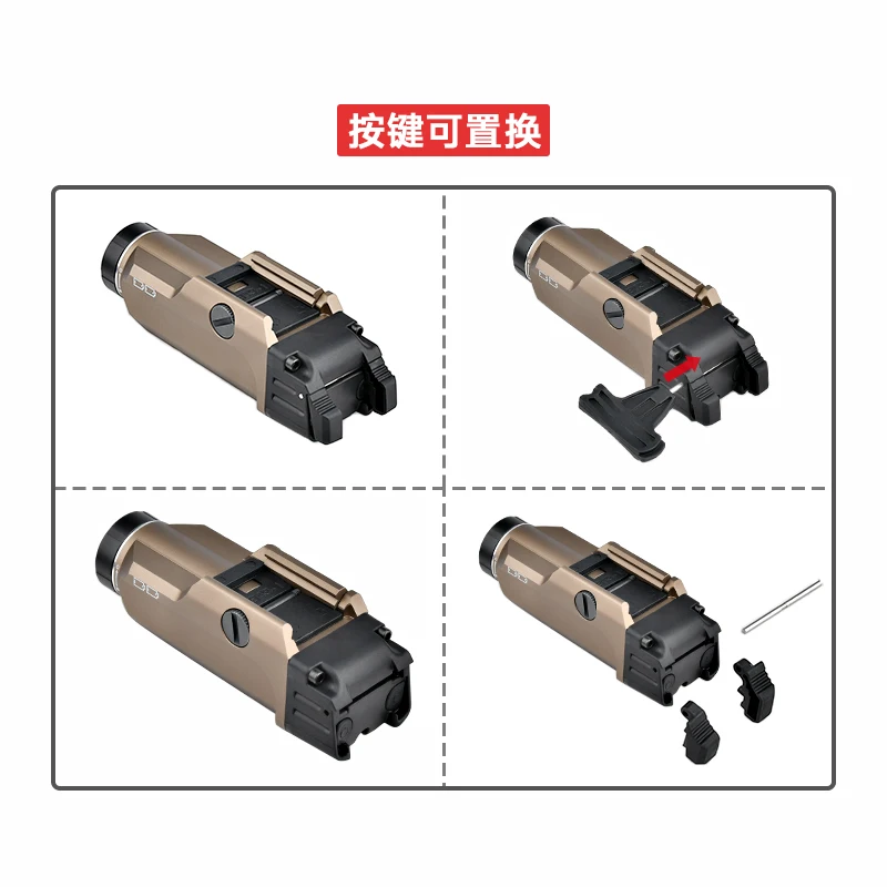 WADSN TR-9 táctico Falshlight Scout pistola luz Glock 19 17 pistola Airsoft accesorios arma caza militar TLR9 para riel de 20mm