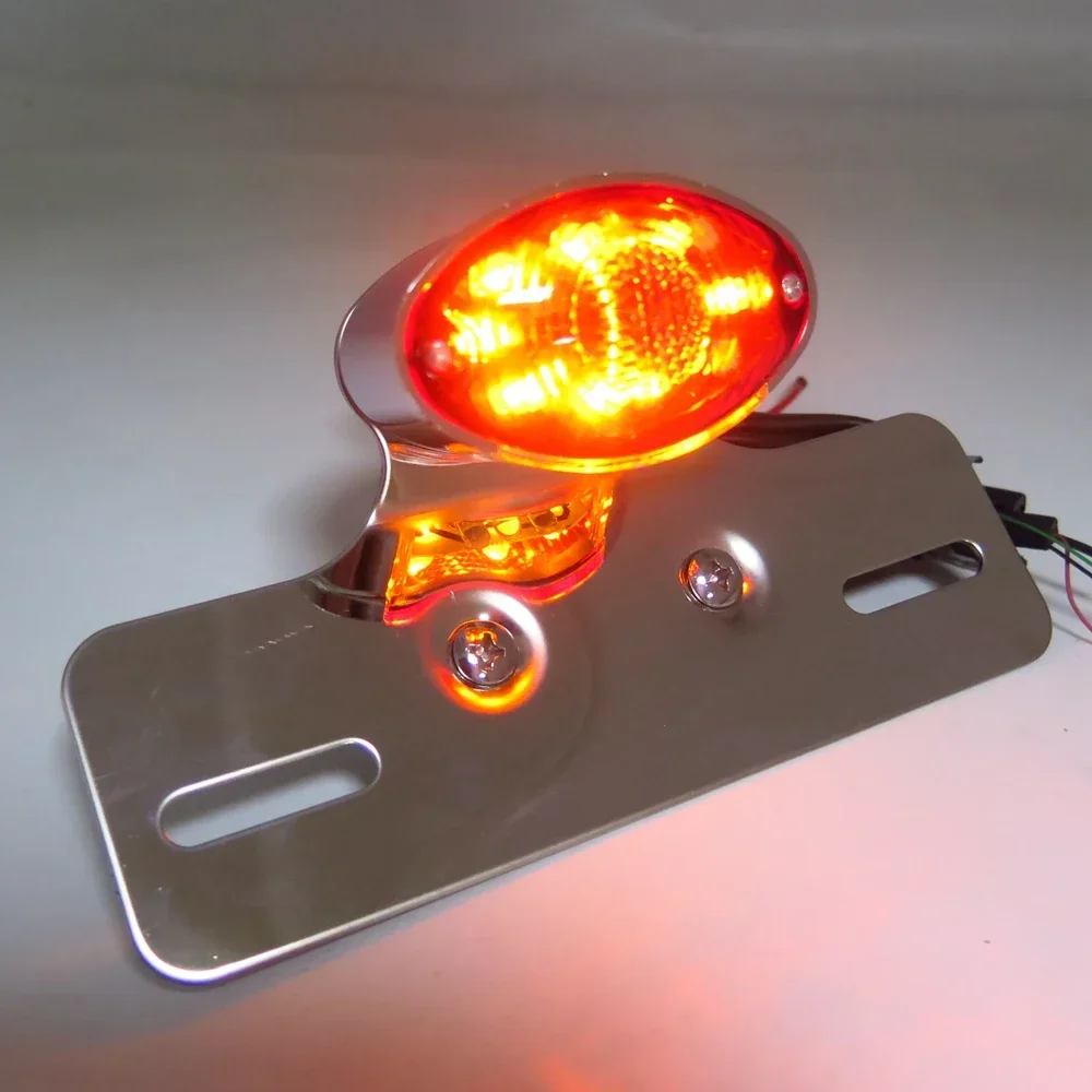

Motorcycle LED Brake Tail Light License Plate Holder Mount for Off-Road Bike Red Lense For most of Yamaha KTM Kawasaki Suzuki