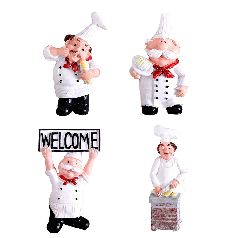 Multiple Styles Cartoon Creative 3D Bread Chef Message Home Decor Fridge Magnet Refrigerator Decoration Gift For Kitchen Sticker