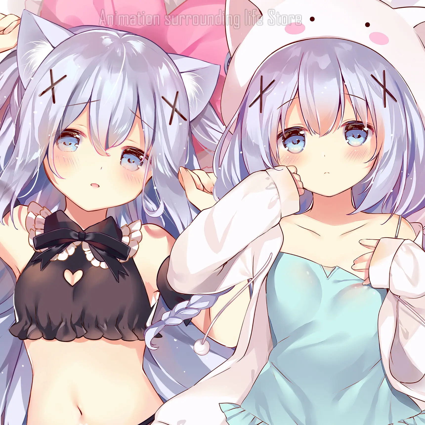 Dakimakura Kafuu Chino Is the Order A Rabbit GochiUsa Anime Double-sided Print Life-size Body Pillow