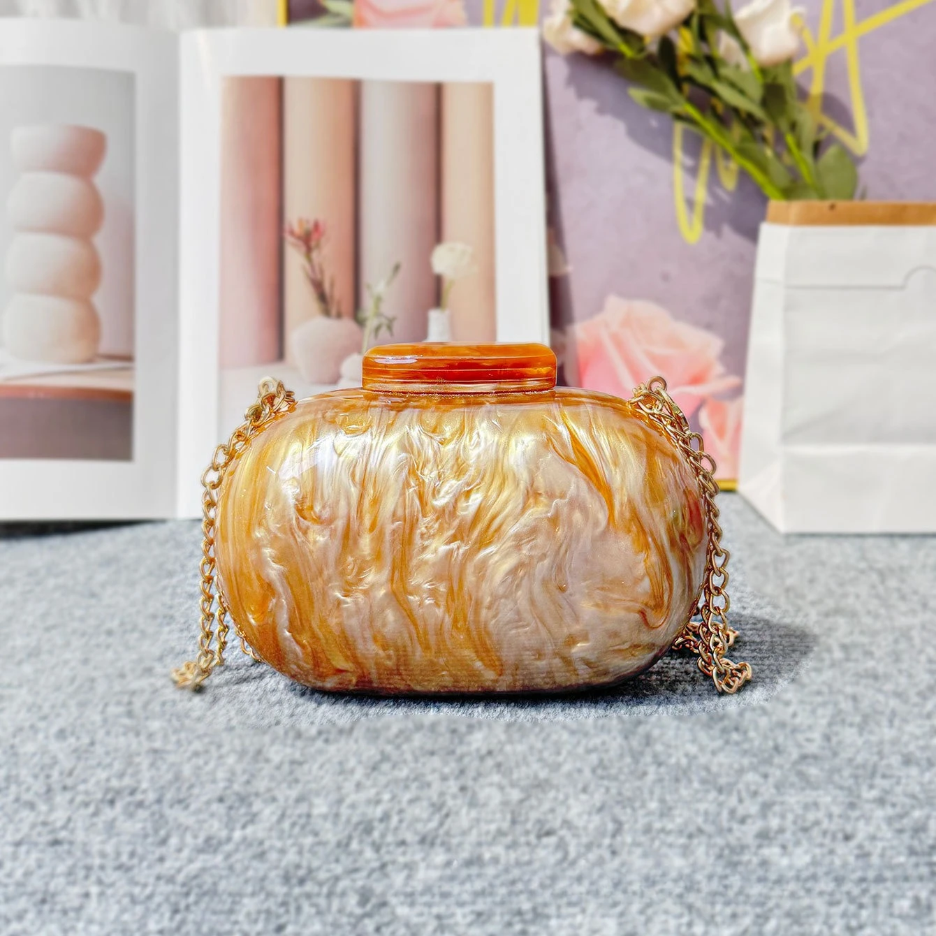

Egg Shell Clutch Bag Acrylic Purse Women Wedding Evening Party Cute Ivory Pearl Color Purse Handbags Summer New 2025 Luxury Ins