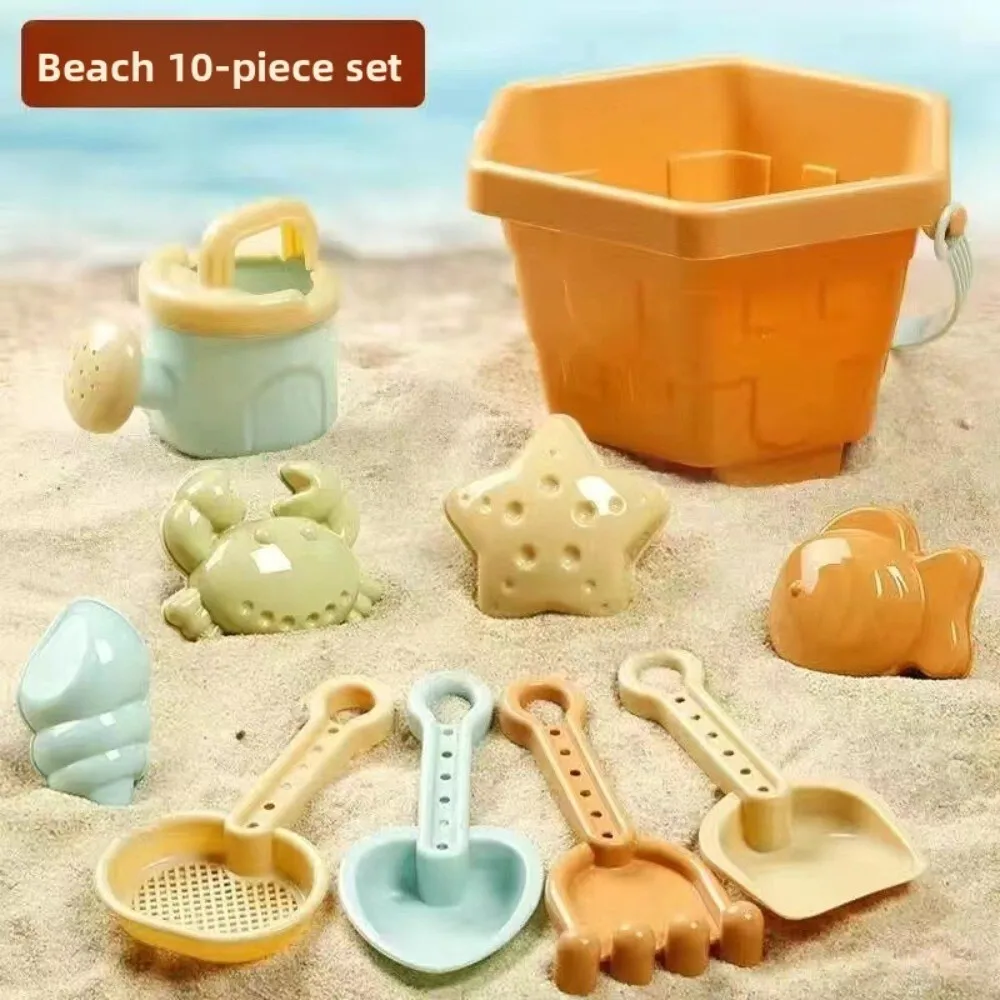 Kids Sand Play Bucket Set with Digging Tools Cars and Hourglass for Beach or Garden Outdoor Fun Activity Toy for Toddlers