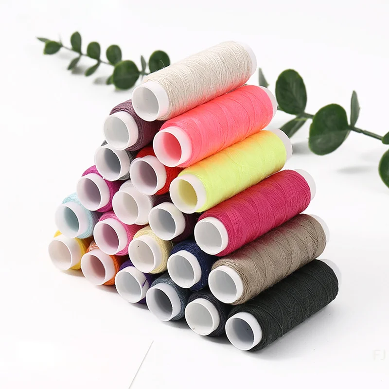 

[YU]Небольшие рулоны домашних швейных ниток, цветные швейные нитки своими руками (20 рулонов)