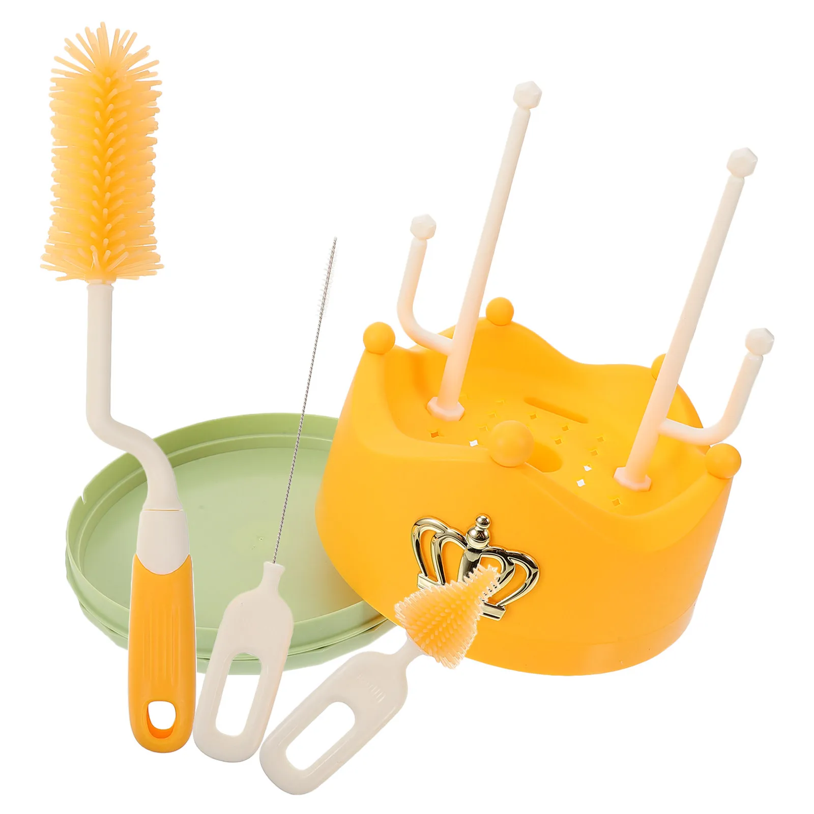

Portable Vertical Baby Bottle Drying Rack Space Saving Compact Design for Bottles Pacifiers Lids Travel Kitchen Countertop