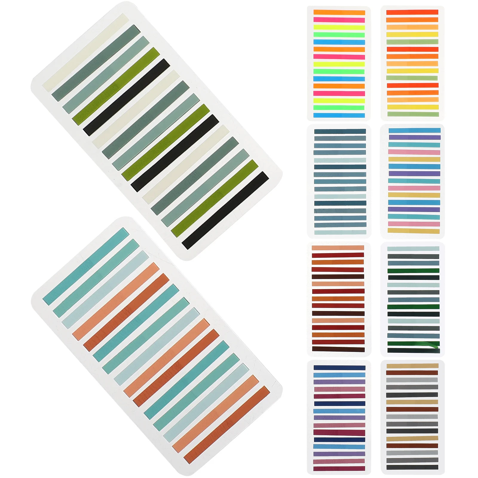 

10Pcs Colored Reading Strips Lightweight Portable Page Markers for Focus and Learning Adhesive Highlight Bookmarks for