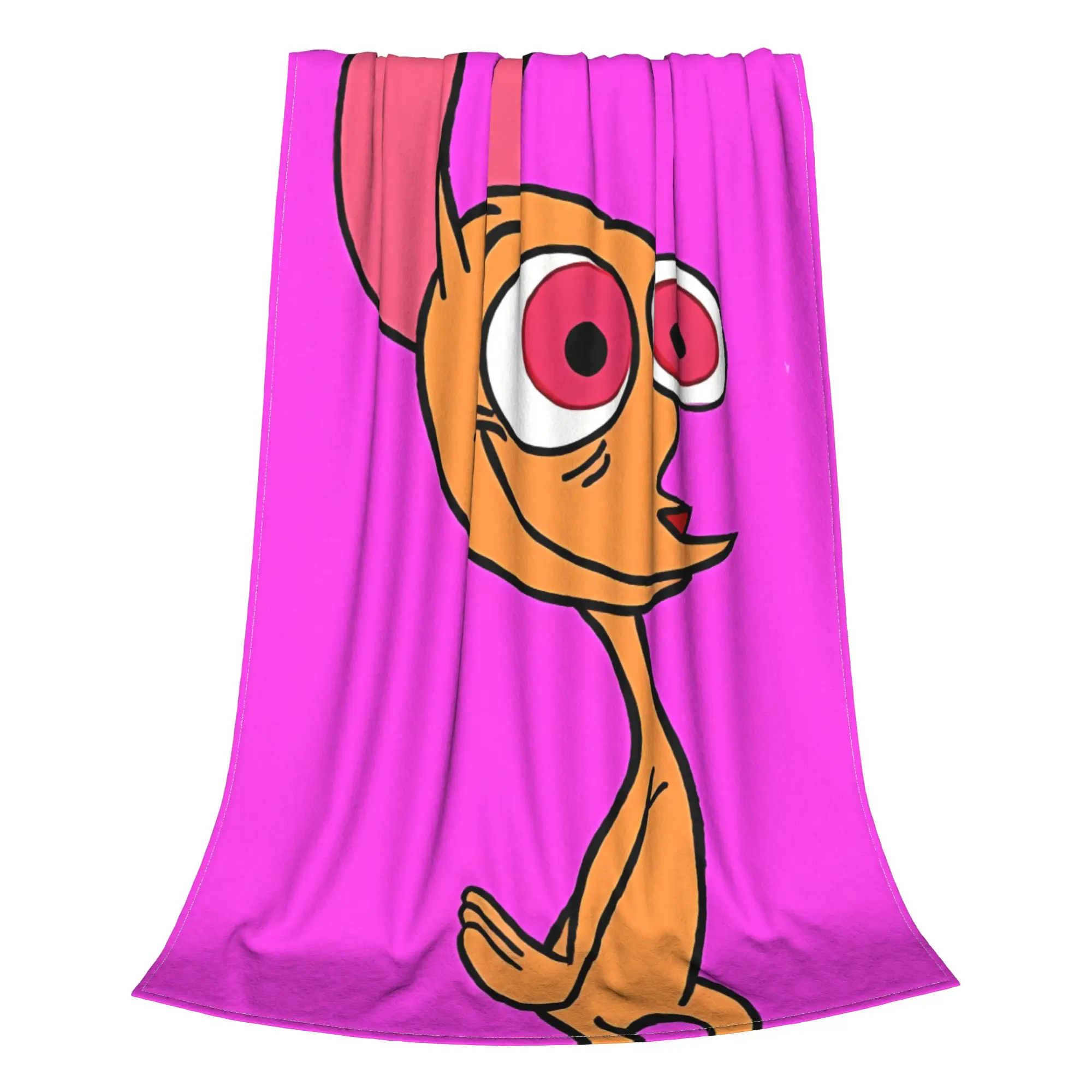 1PC Ren Ren & Stimpy Home Room Decorations Winter Blankets For Adults Bedding Home Interior Sofa Knee