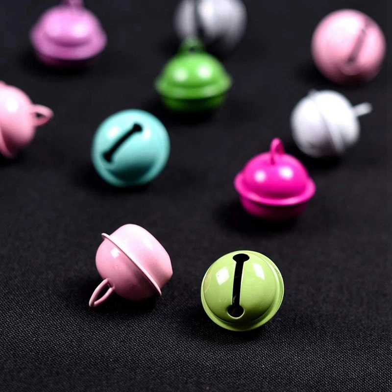 Christmas Crafts Bells Jingle Bells, 22Mm Big Bells DIY Bells For DIY Bracelet Anklets Jewelry Making(Colorful,100Pcs)