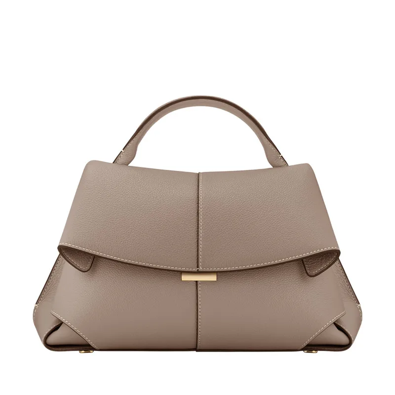 Nouveau sac à main en cuir véritable pour femmes, sac fourre-tout de luxe en cuir de vachette, sac à bandoulière vintage pour femme