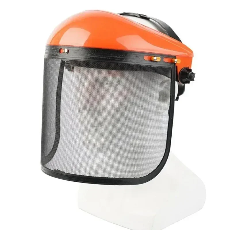 Casque de sécurité pour tronçonneuse, prévention des éclaboussures, coupe électrique, protection de jardinage, écran facial en maille, masque de protection