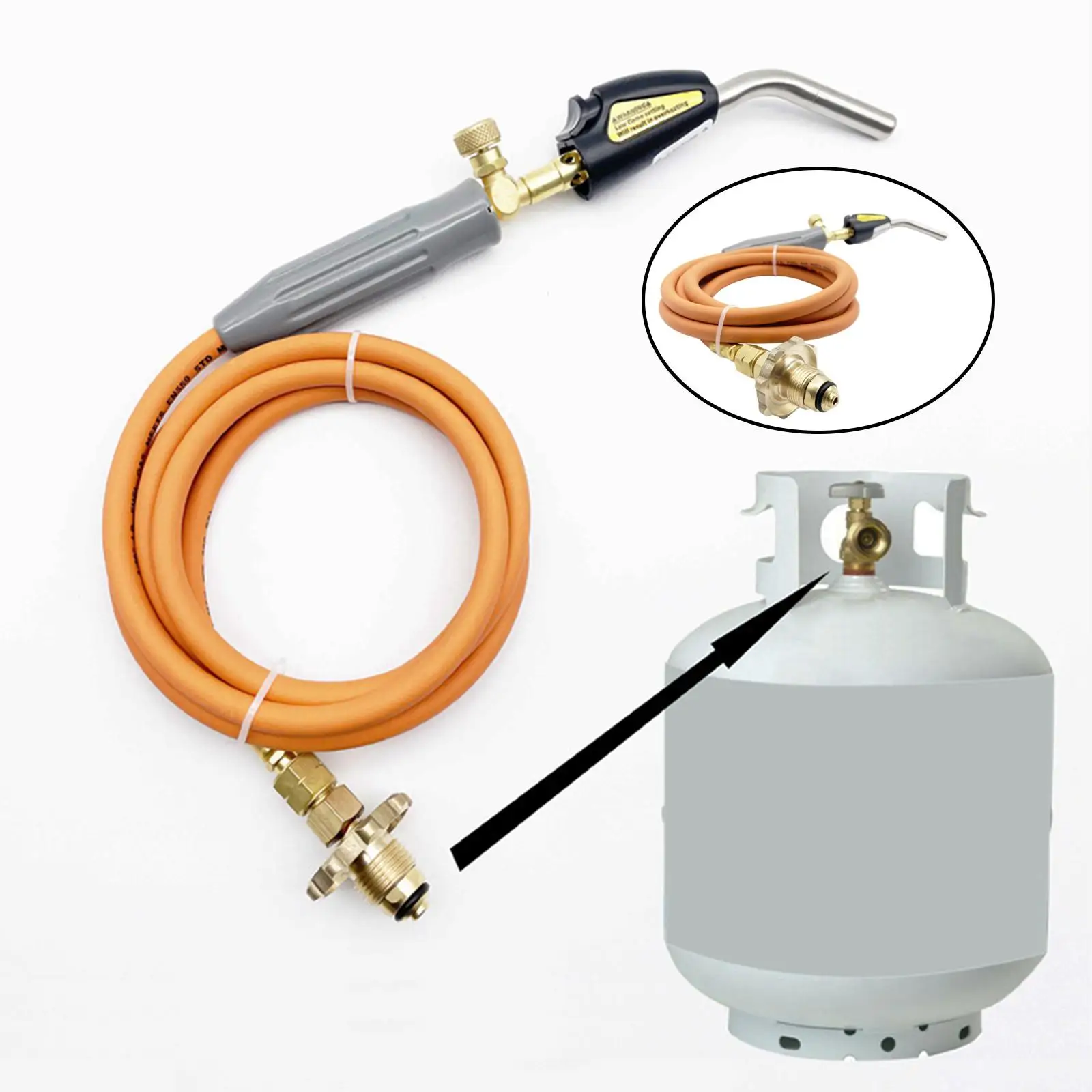 Welding Torch with Hose for Soldering Outdoor Picnic Propane Cooking