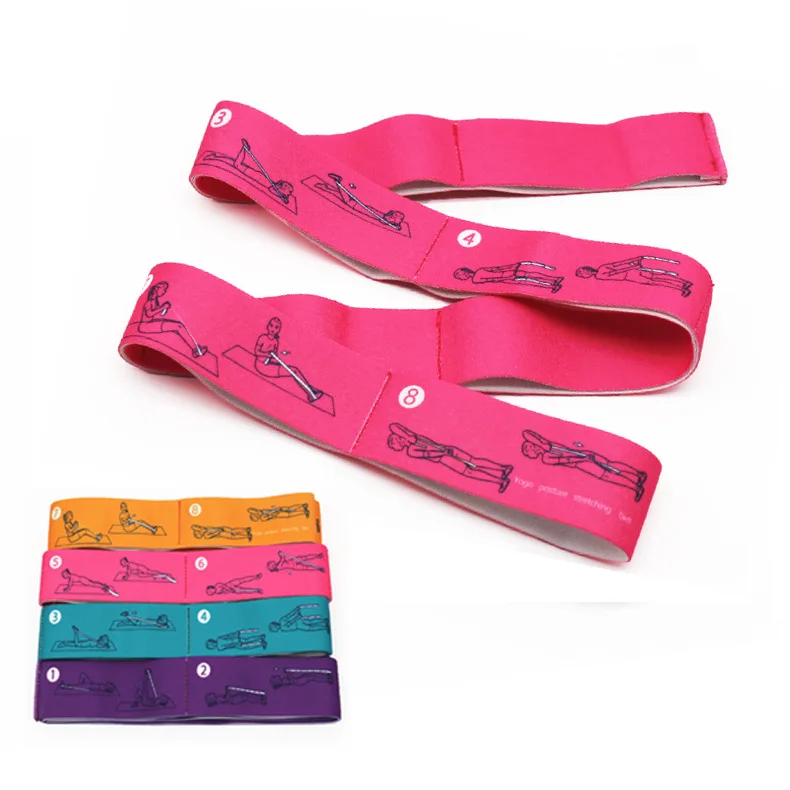 Yoga Strap for Posture Stretching, 8-Level Fitness Resistance Band, Children's Dance Training Resistance Band