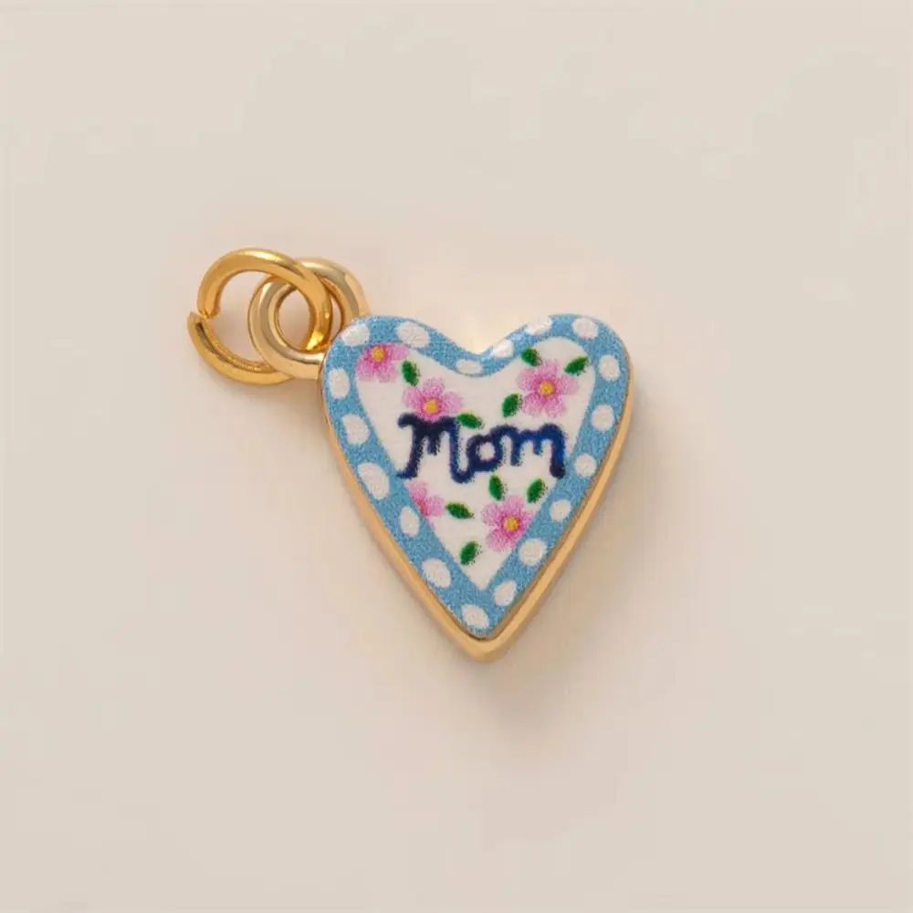 Fashion Flower Series Pendant Charms DIY Handcrafted Pendant Geometric Shape Colorful Hand-Drawn Jewelry Charms Charms Making
