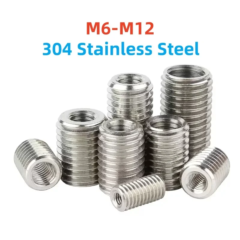M6 M8 M10 M12 304 Stainless Steel Inside Outside Thread Adapter Screw Nuts Thread Conversion Socket Screw Nut