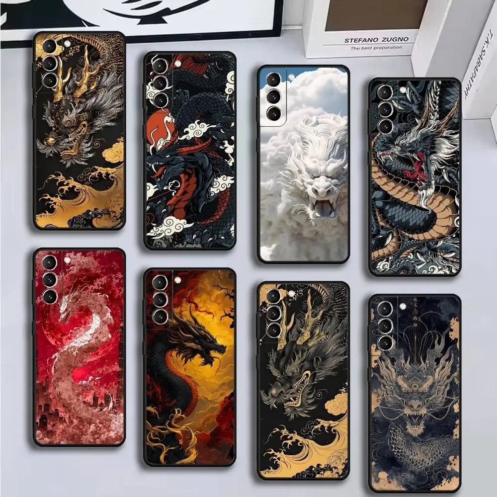 

dragon fashion cool design Phone Case For Samsung GalaxyA13,21s,22,31,32,52,53,71,72,73,Soft Black Cover