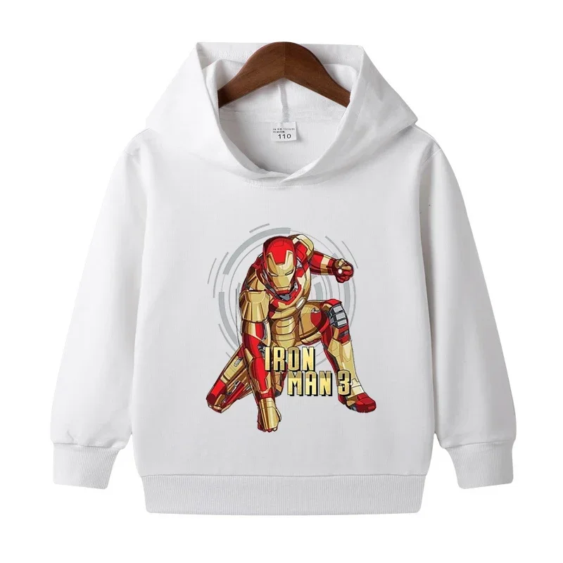 Kids Spring Autumn Spiderman Hoodies Fashion Cartoon Printing Baby Boys Clothes Boys Casual Tops Sweatshirts 2-14Years Old