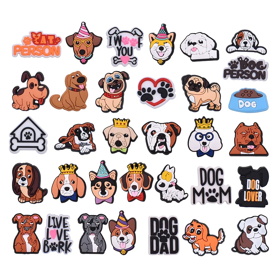 

Cute dog small PVC soft rubber patch flat figure cartoon DIY accessory
