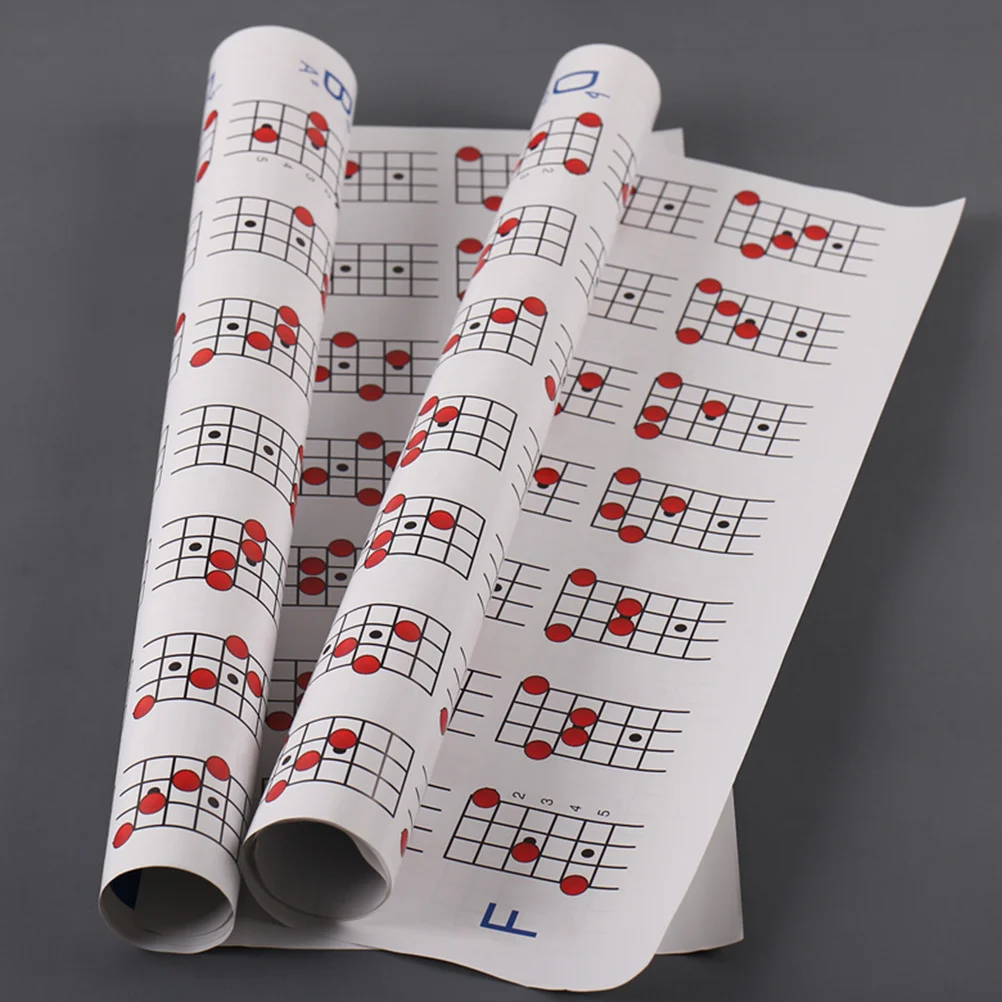 

Small Size Mandolin Chord Chart Diagram Copper Plate Paper Practice Guide For Beginners Lightweight Durable Training Tool