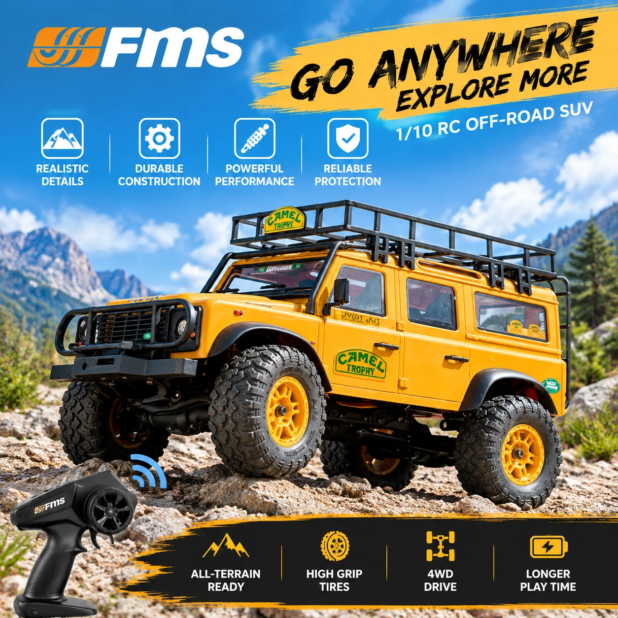Rc Hobby Land - FMS 1/24 Land Rover Defender RC