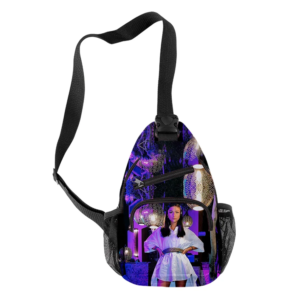 Hip hop popular eva rainha crossbody sacos de peito oxford à prova dwaterproof água meninos/meninas esportes sacos viagem impressão 3d moda sacos ombro