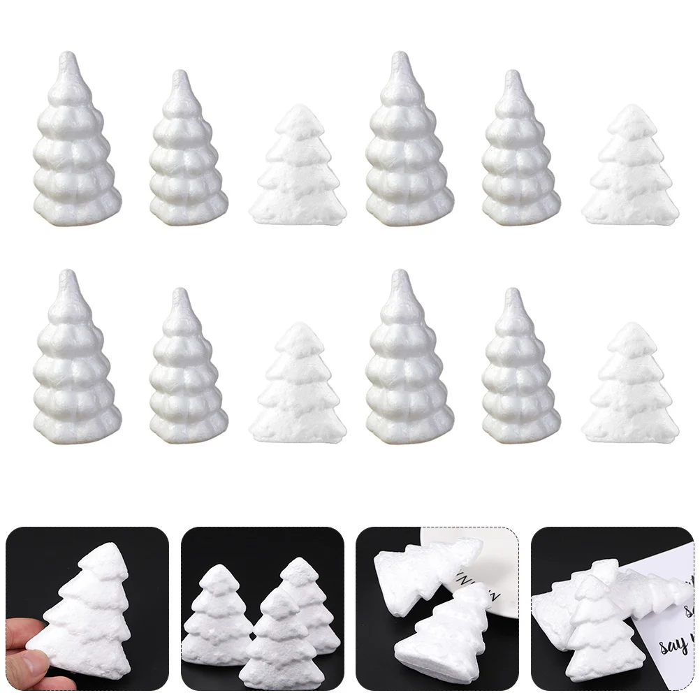 

15Pcs Foam Xmas Tree DIY Kit White Christmas Tree Shape Decor Handmade Christmas Craft Accessories Gift DIY Accessories