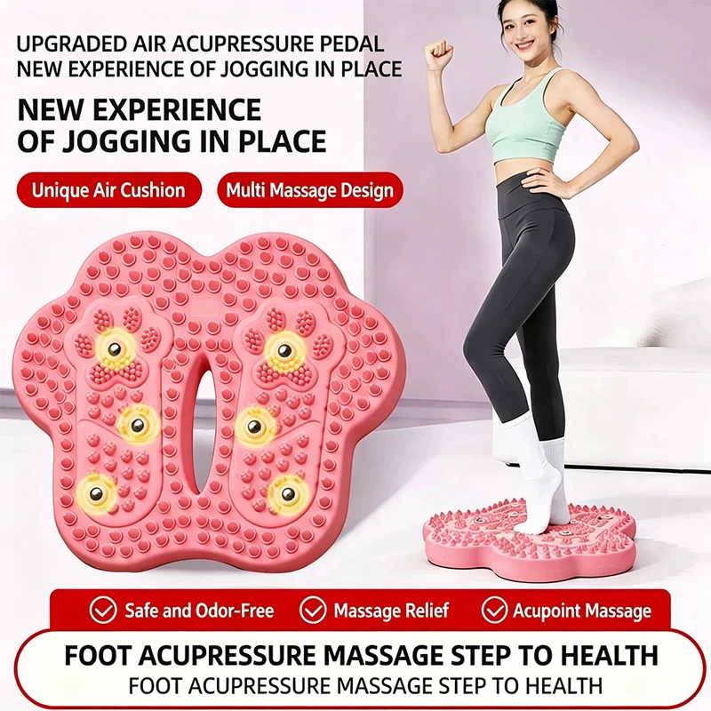 Anti-slip Acupressure Foot Massager Pad Inflatable Foot Massager Strong Suction Cups Foldable Portable Drainage Holes
