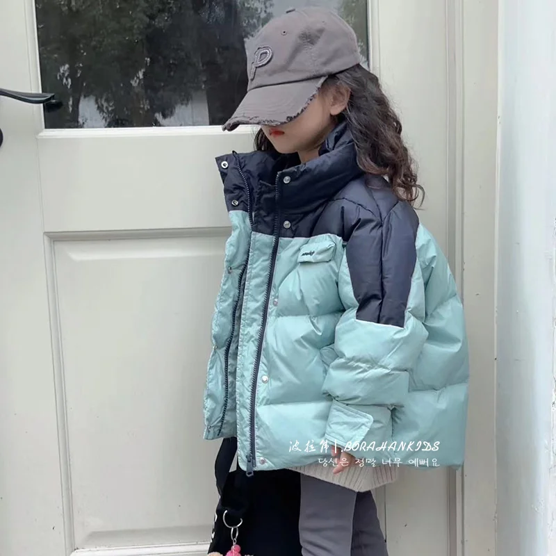 

Girls Down Coat Overcoat Jacket Windbreak Outerwear 2024 In Stock Winter Autumn Sport Warm Christmas Gift Children's Clothing