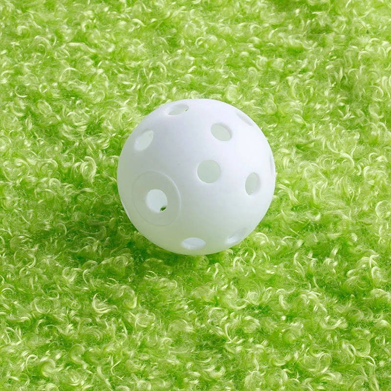 12Pcs Practice Golf Balls Hollow Plastic Golf Training Balls Colored Airflow Golf Balls Swing Practice Driving Range PE Toy Ball