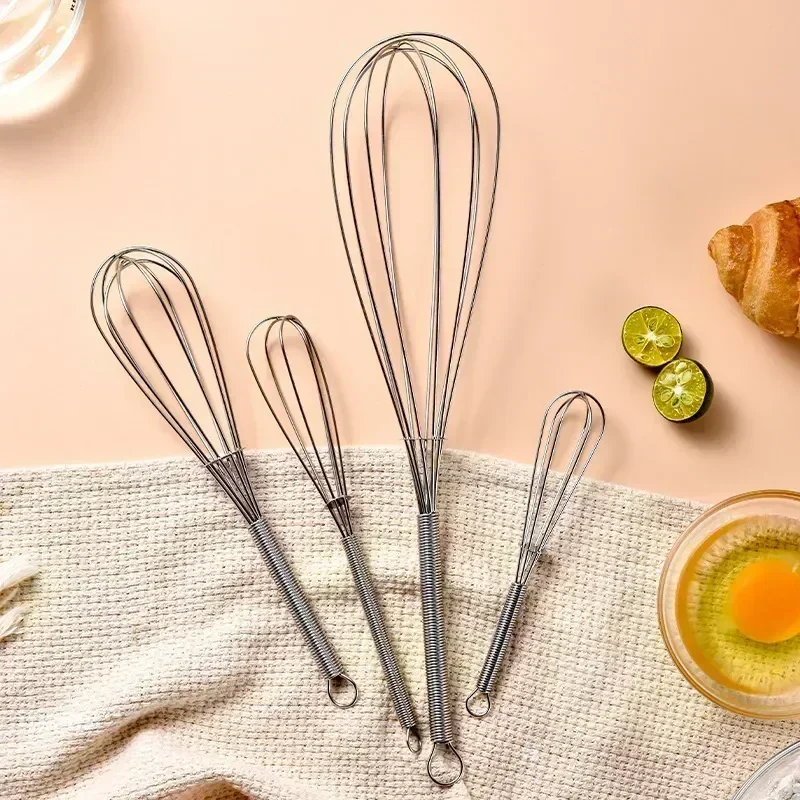 

1Pcs Multifunctional Rotary Manual Egg Beater Mixer Mini Kitchen Egg Whisk Bake Tool Egg Agitator Stainless Steel Eco-Friendly