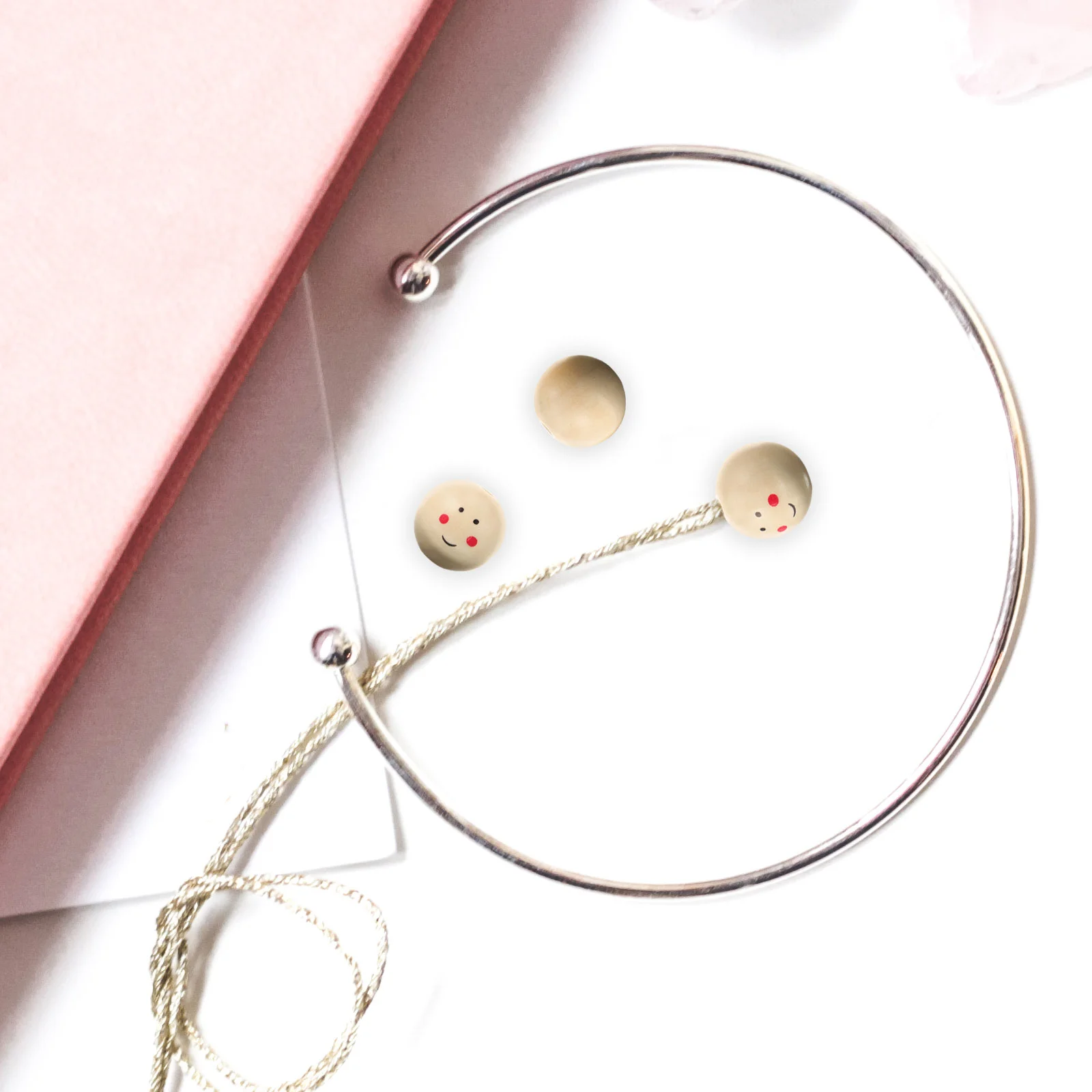 

20 Pcs Crafts for Girls DIY Jewelry Accessories Gasket Wood Beads Men and Women Kids