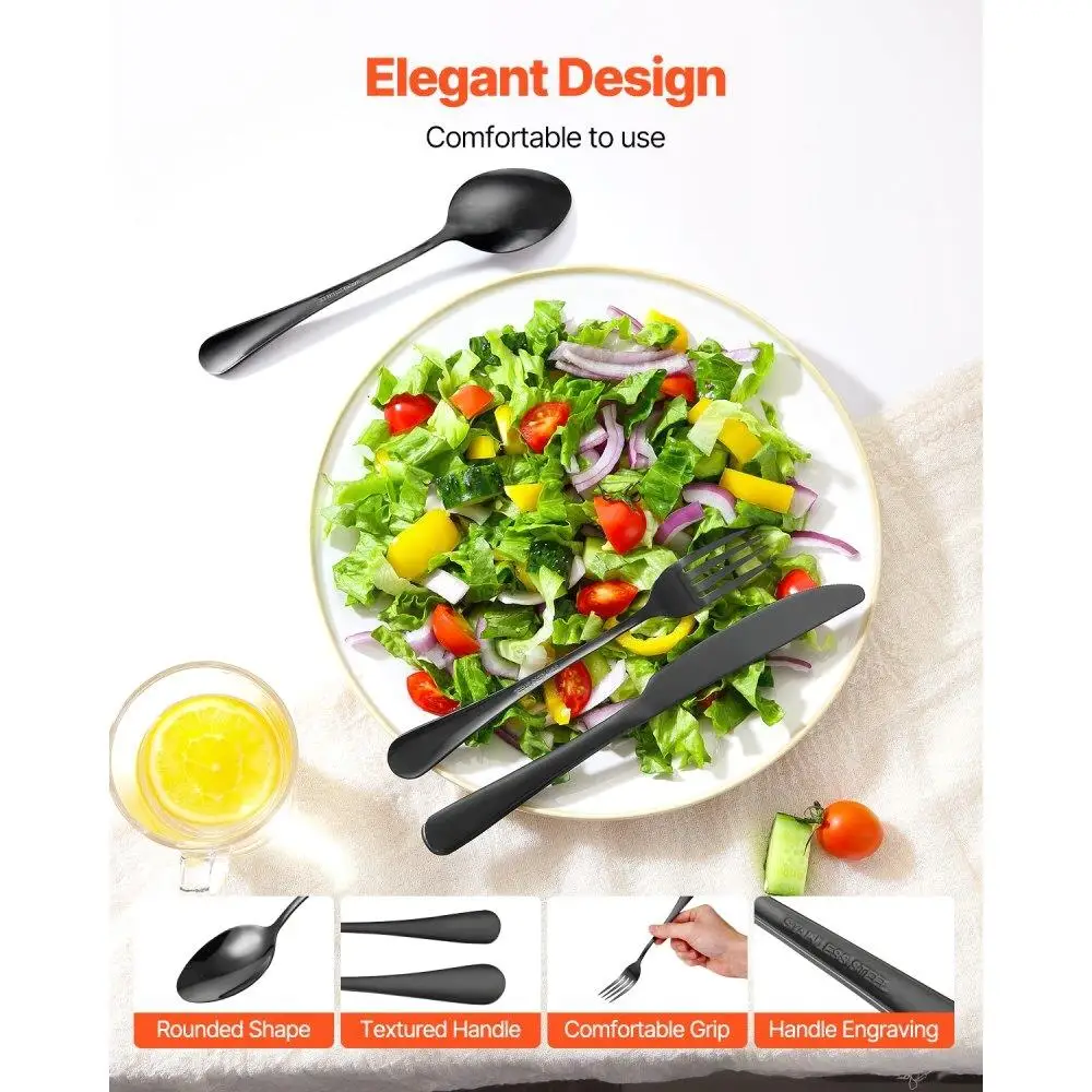 48Piece Stainless Steel Cutlery Set Flatware Utensil Kitchen for 8 People