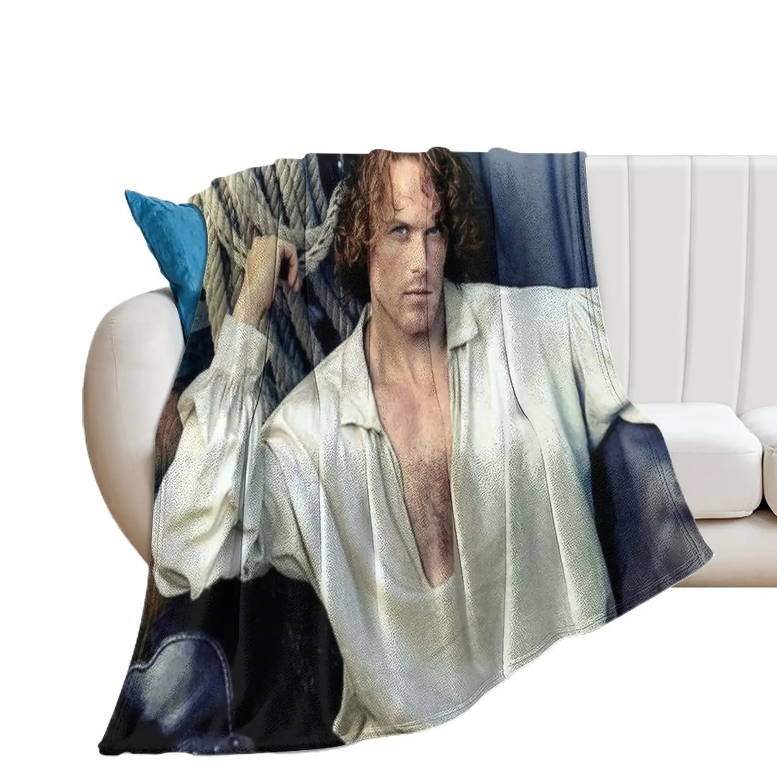 

Sam Heughan Throw Blanket Beach Designers heavy to sleep Blankets