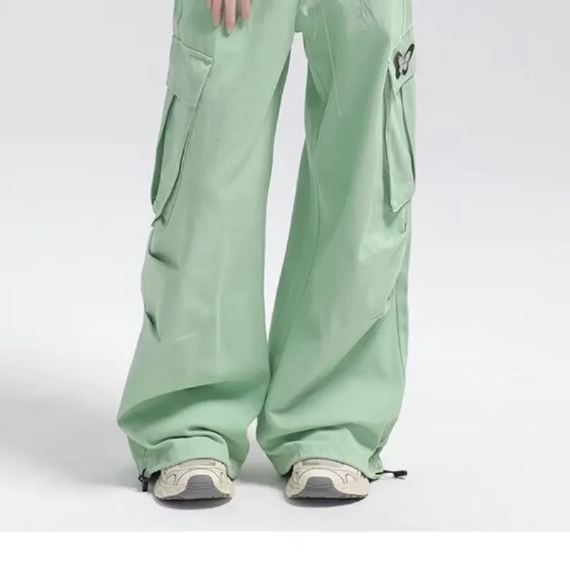 Pantalon de travail américain rétro pour filles, ample, danse de rue, tendance Hip-hop, vêtements populaires coréens pour femmes