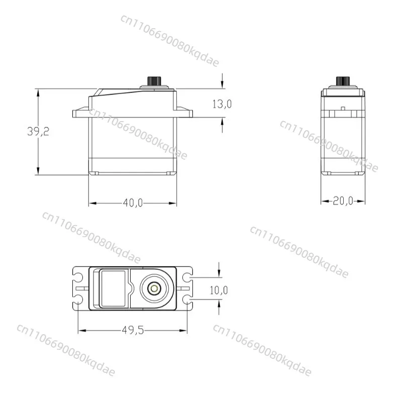 OCS‑D205 Digital Actuator, 8.4V 20kg 0.14S/60°, 25T Iron‑Core Control Component